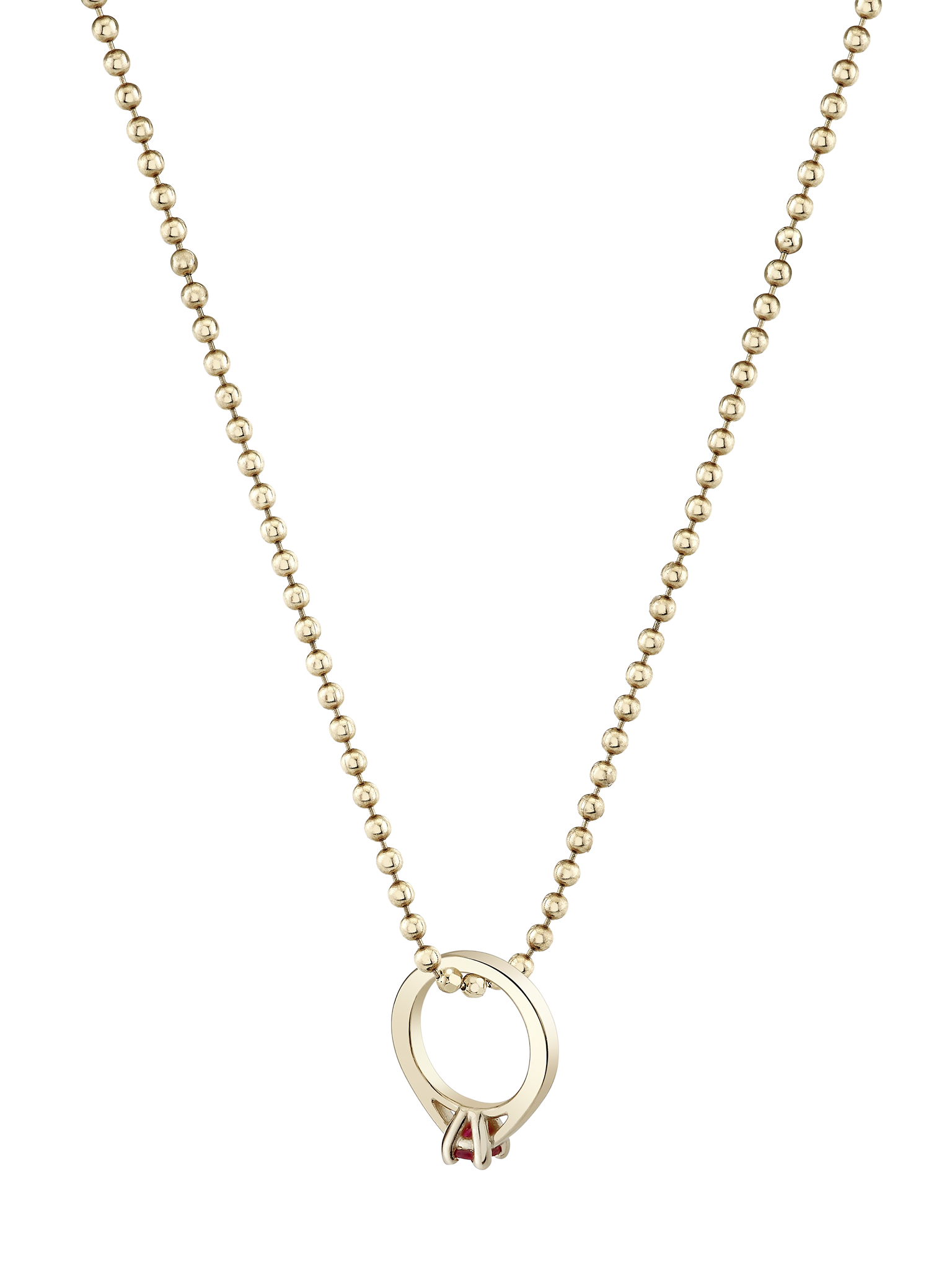 Teensy Birthstone Ring Charm with 16" chain